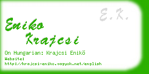 eniko krajcsi business card